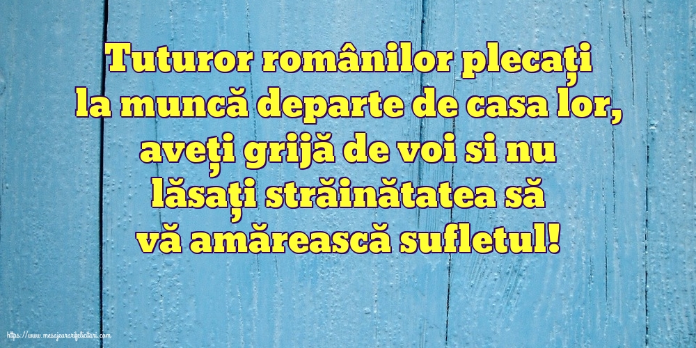 Familie Tuturor românilor plecați la muncă