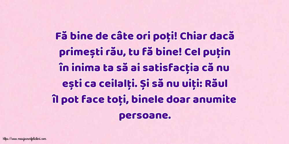 Familie Răul îl pot face toți, binele doar anumite persoane