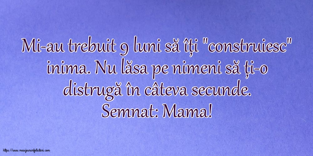 Familie Semnat: Mama! - Mi-au trebuit 9 luni