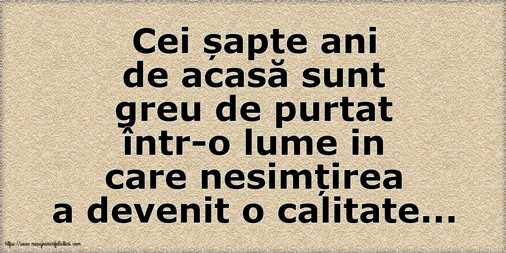 Familie Cei șapte ani de acasă