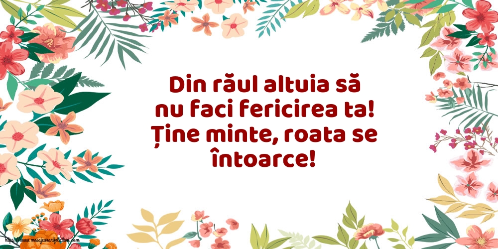 Familie Din răul altuia să nu faci fericirea ta!