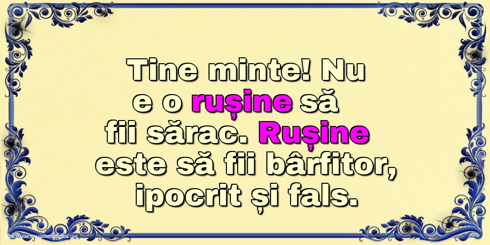 Familie Nu e o rușine să fii sărac
