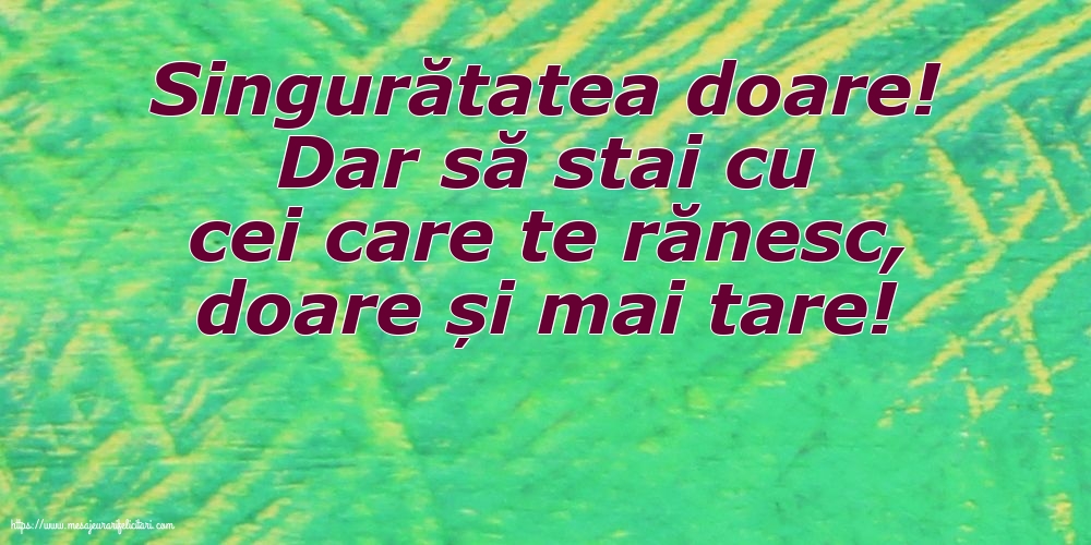 Familie Singuratatea doare