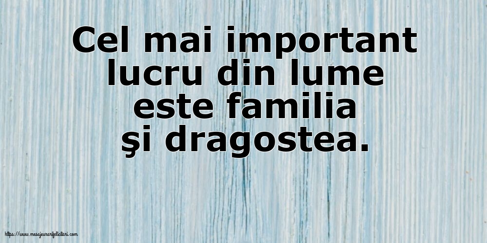 Familie Cel mai important lucru din lume este familia şi dragostea.