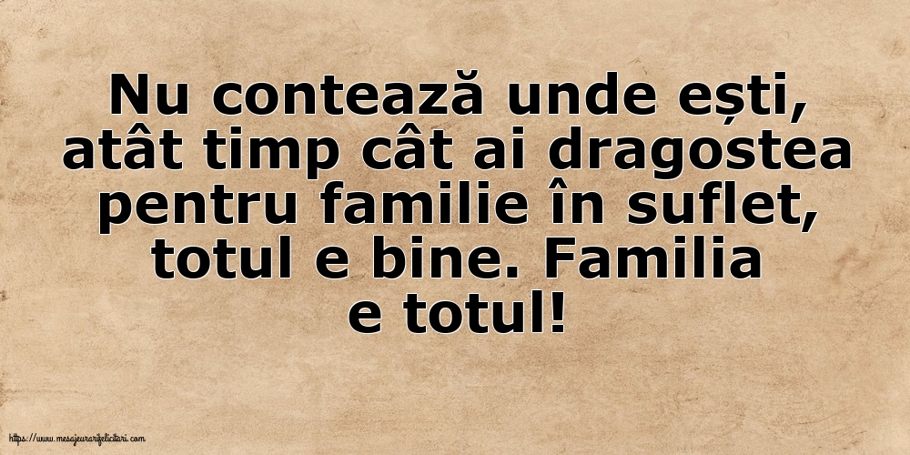 Familie Familia e totul!