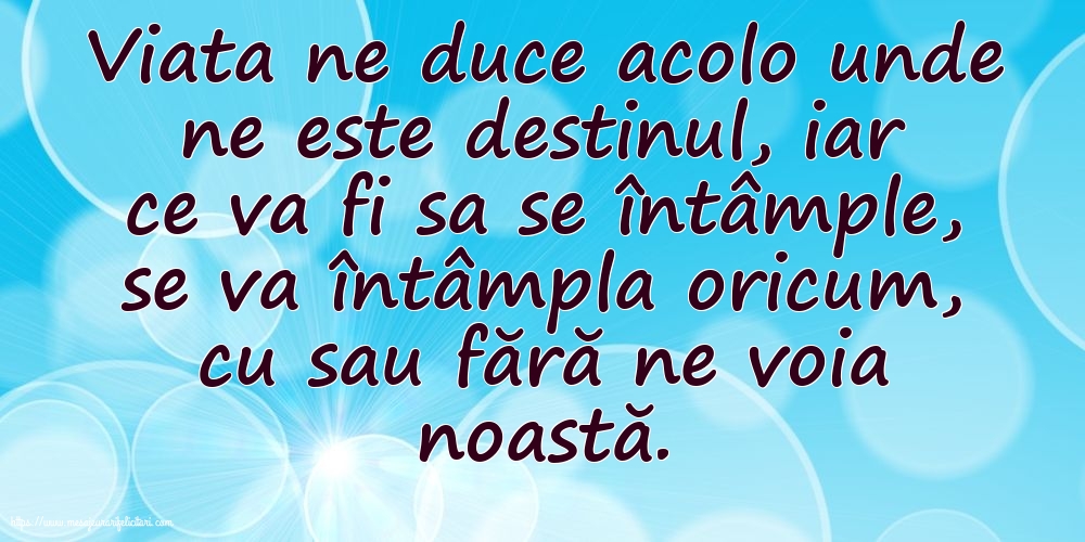 Familie Viata ne duce acolo unde ne este destinul