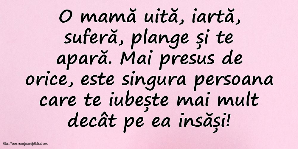 Familie O mamă uită