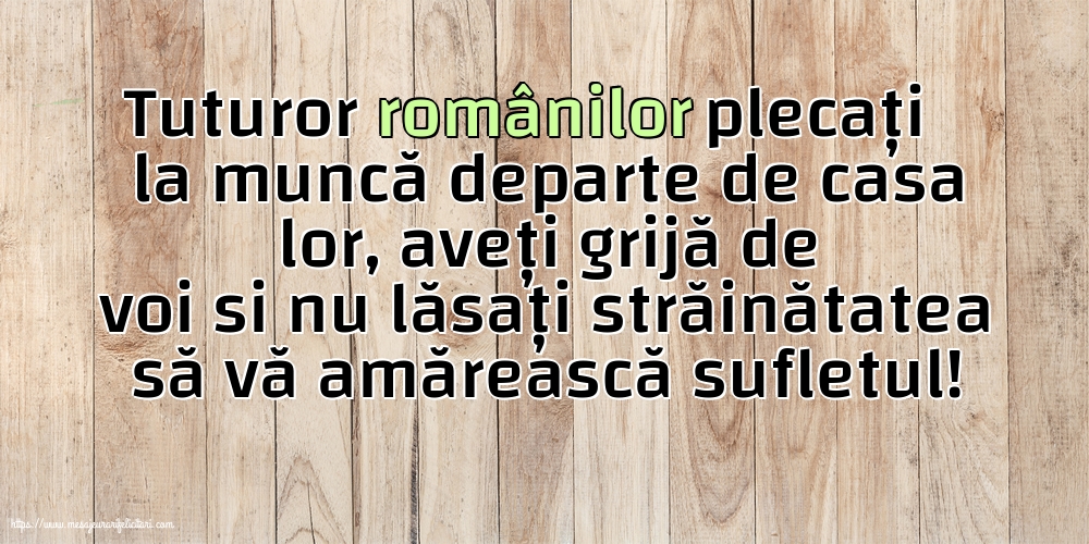 Familie Tuturor românilor plecați la muncă