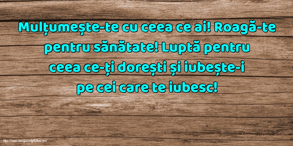 Familie Mulțumește-te cu ceea ce ai! Roagă-te pentru sănătate!