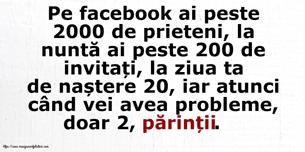 Pe facebook ai peste 2000 de prieteni, la nuntă ai peste 200 de invitați...