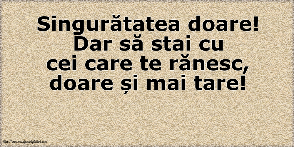 Familie Singuratatea doare