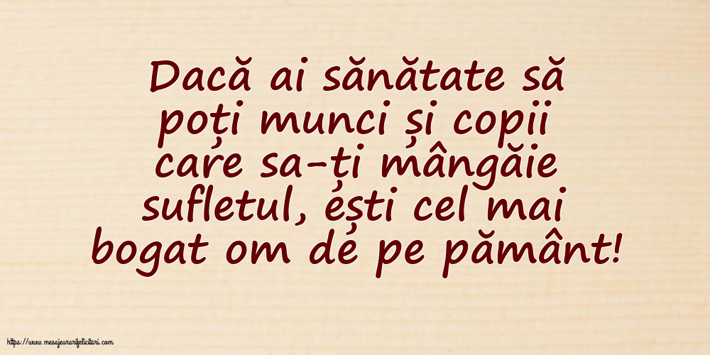 Familie Dacă ai sănătate