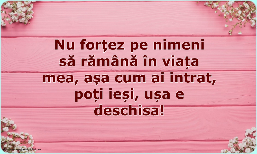 Familie Nu forțez pe nimeni să rămână
