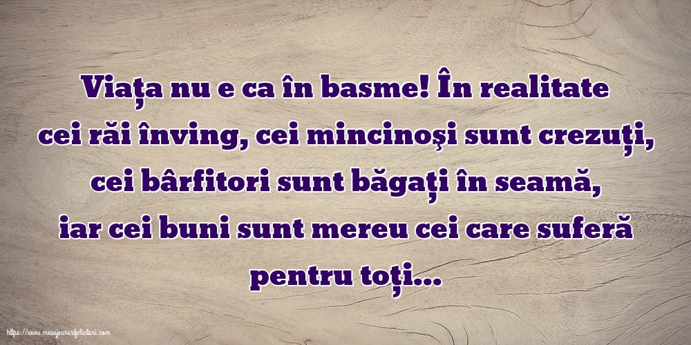 Viața nu e ca în basme!