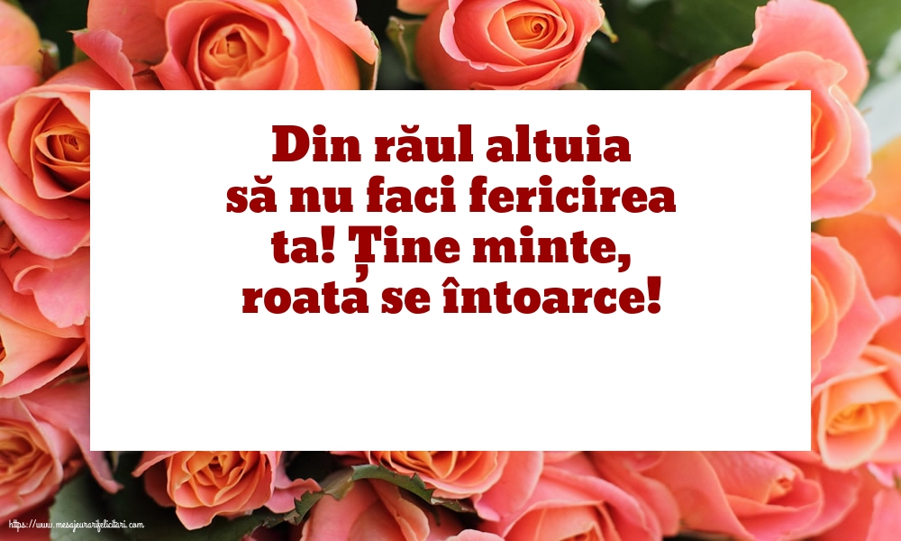 Familie Din răul altuia să nu faci fericirea ta!