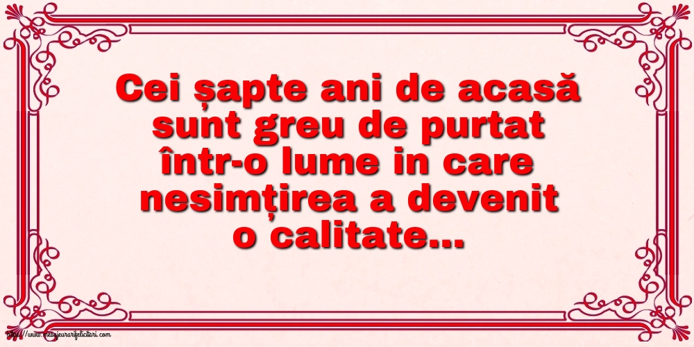 Familie Cei șapte ani de acasă