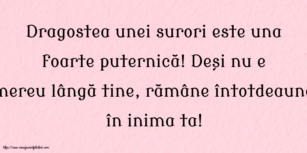 Familie Dragostea unei surori