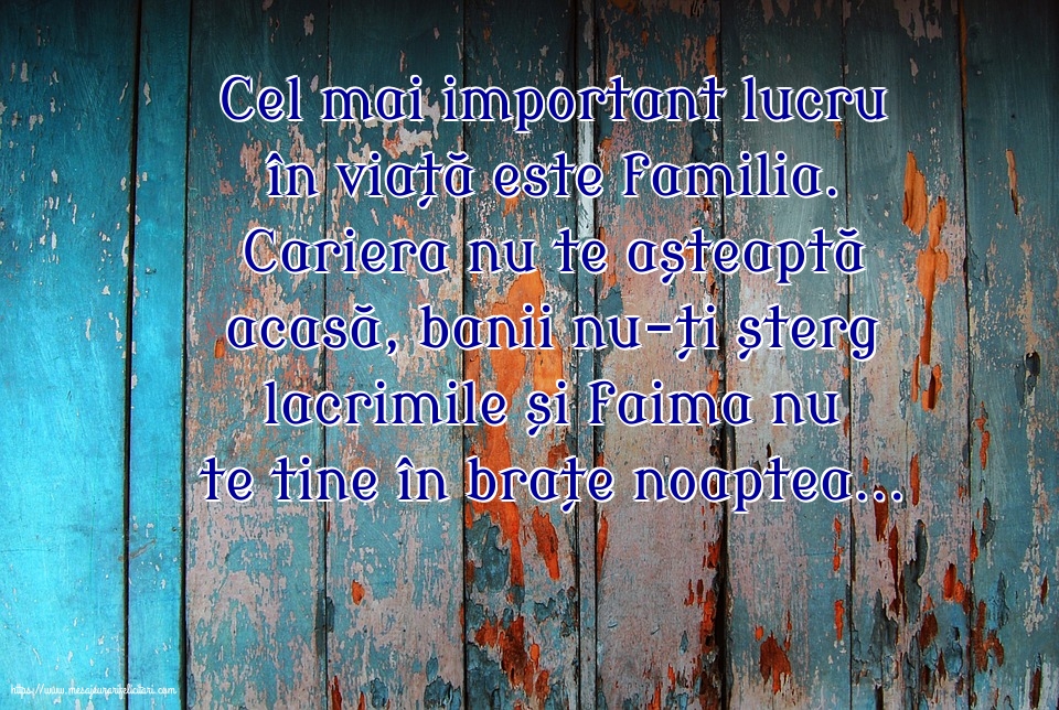 Familie Cel mal important lucru în viață este familia