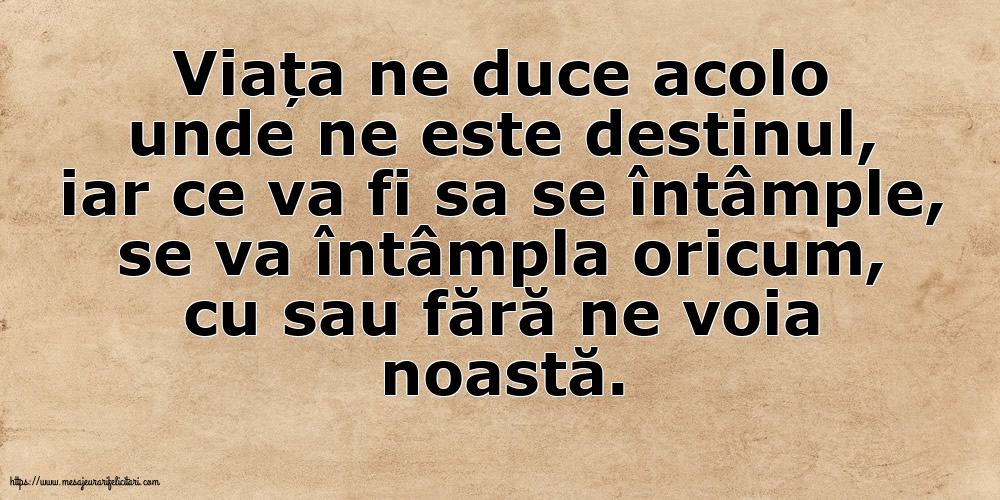 Familie Viata ne duce acolo unde ne este destinul