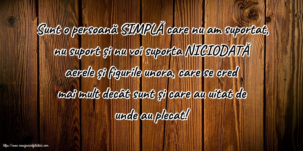 Familie Sunt o persoană SIMPLĂ