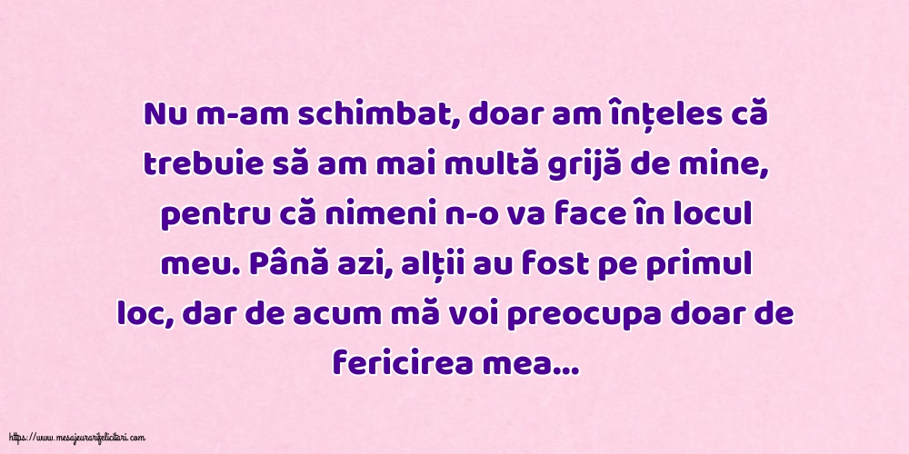 Familie Nu m-am schimbat