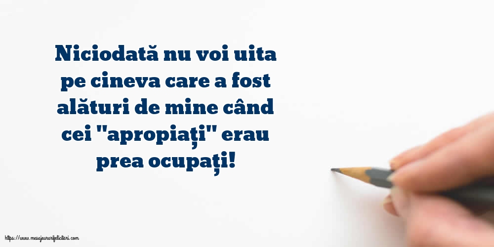 Familie Niciodată nu voi uita