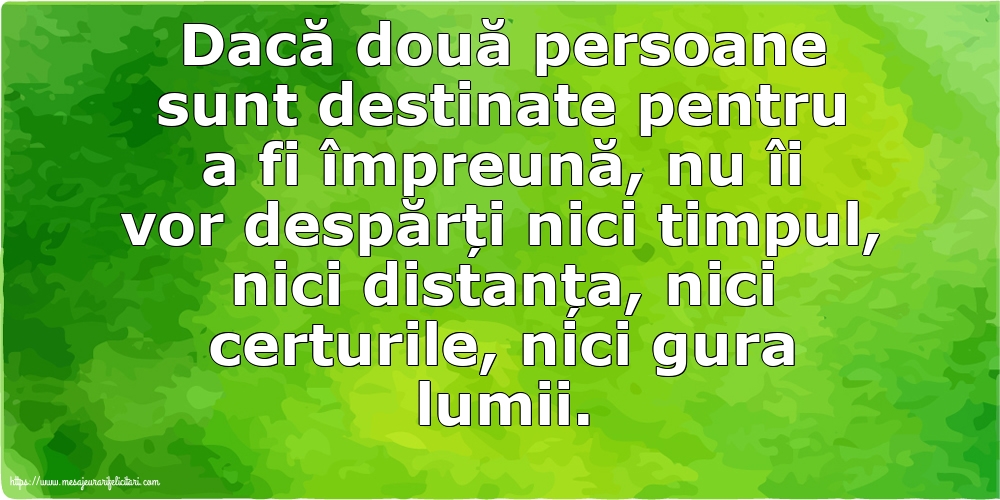 Familie Dacă două persoane sunt destinate pentru a fi împreună