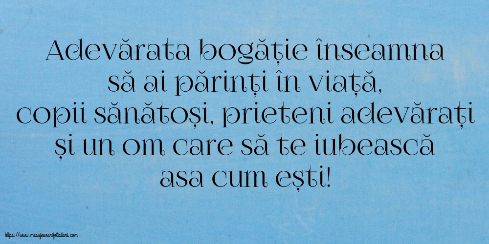 Familie Adevărata bogăție