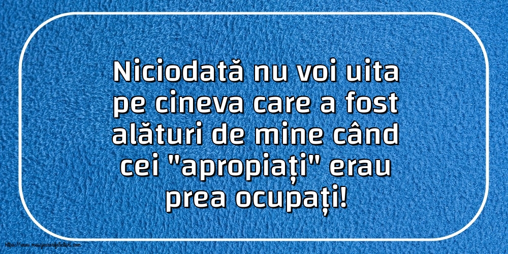 Familie Niciodată nu voi uita