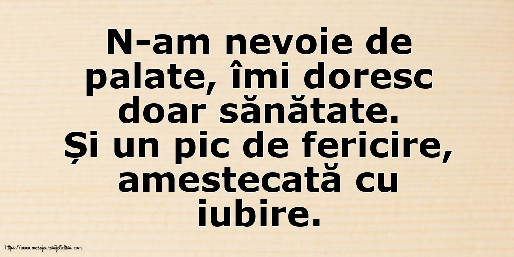 Familie N-am nevoie de palate