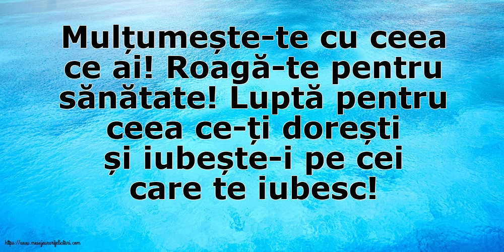 Familie Mulțumește-te cu ceea ce ai! Roagă-te pentru sănătate!