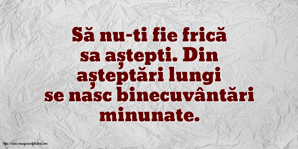 Familie Să nu-ti fie frică sa aștepti