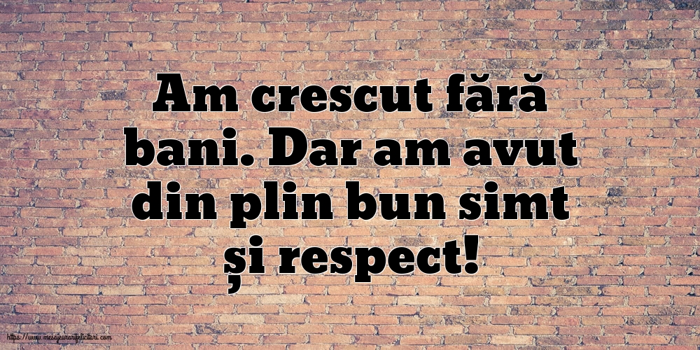 Familie Am crescut fără bani