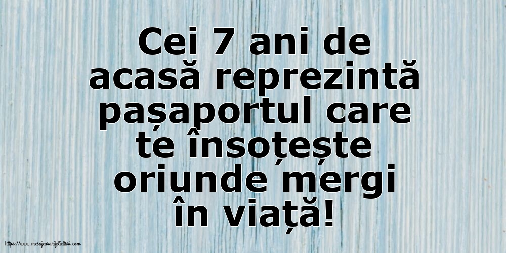 Familie Cei 7 ani de acasă reprezintă pașaportul