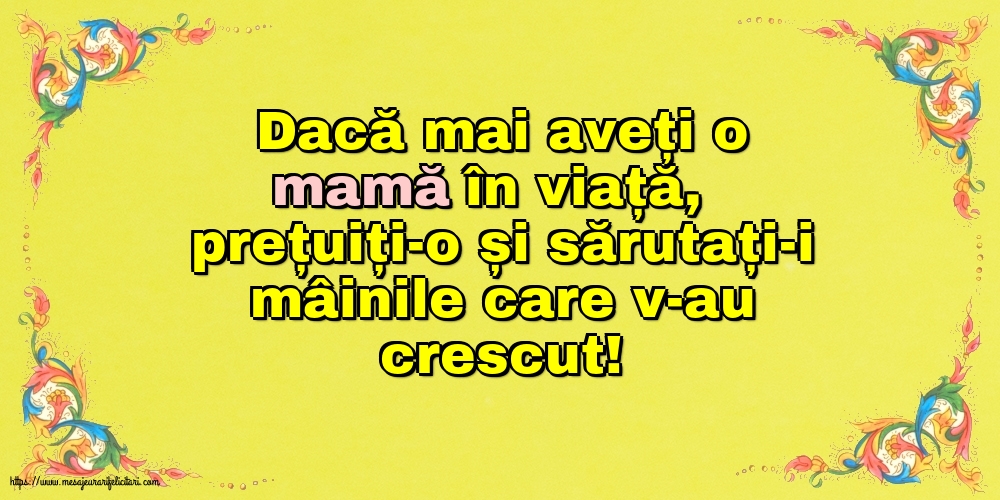 Familie Dacă mai aveți o mamă în viață...