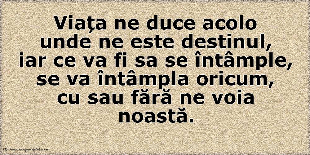 Familie Viata ne duce acolo unde ne este destinul