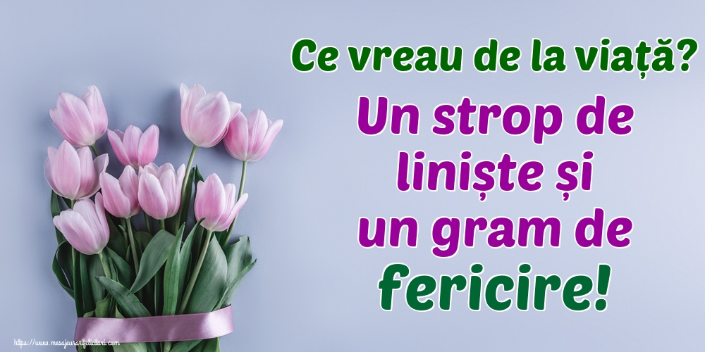 Imagini despre Familie - Ce vreau de la viață? Un strop de liniște și un gram de fericire! - mesajeurarifelicitari.com