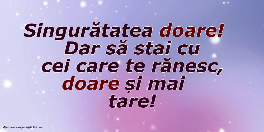 Familie Singuratatea doare