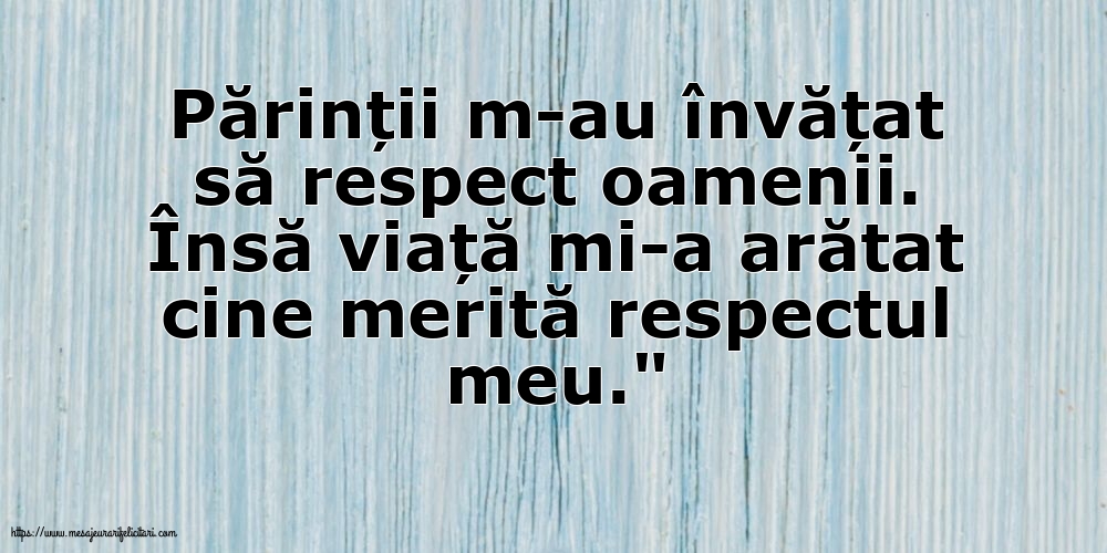 Familie Părinții m-au învățat să respect oamenii