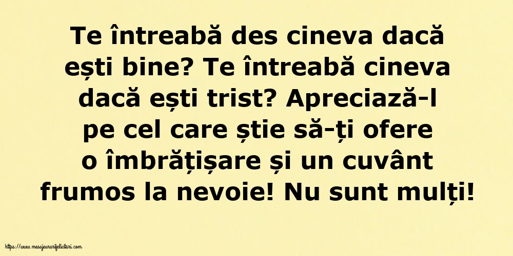 Te întreabă des cineva dacă ești bine? Te întreabă cineva dacă ești trist?