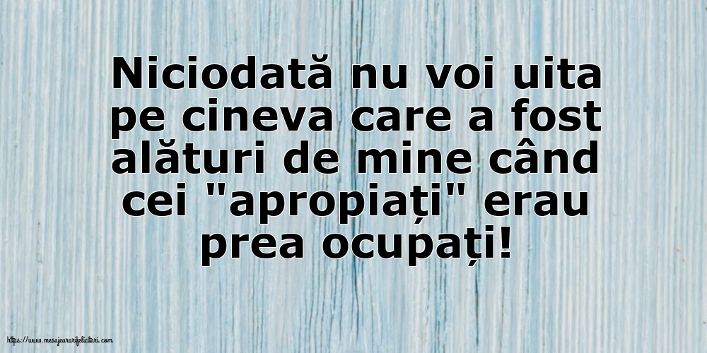 Familie Niciodată nu voi uita