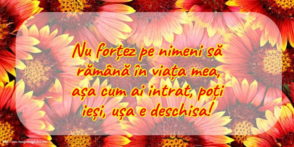 Familie Nu forțez pe nimeni să rămână