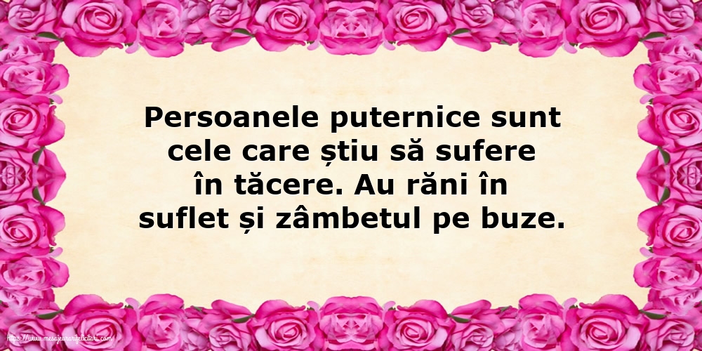 Familie Persoanele puternice sunt cele care știu să sufere în tăcere