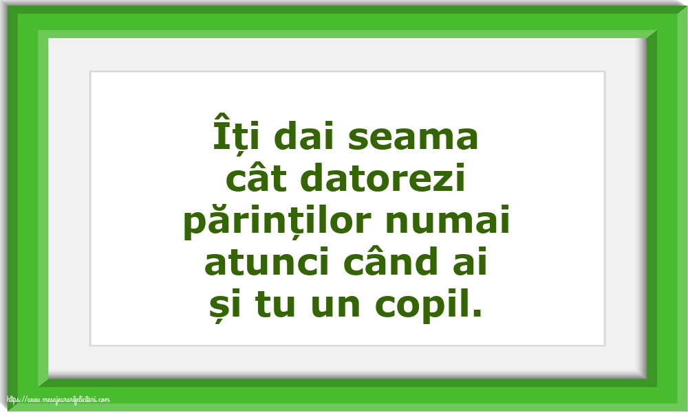Familie Îți dai seama cât datorezi părinților numai atunci când ai și tu un copil.