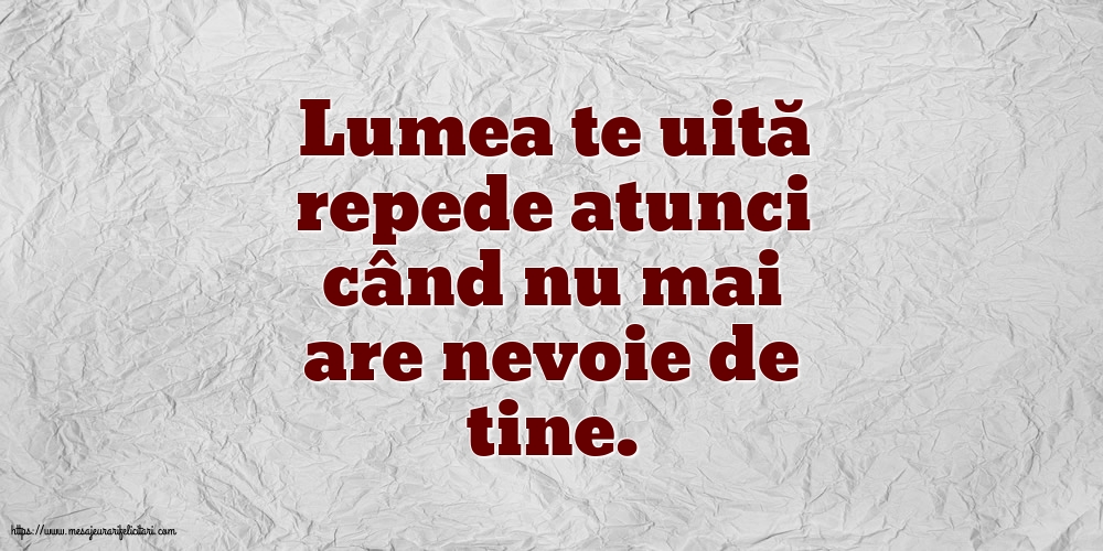 Familie Lumea te uită repede