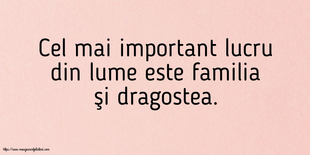 Familie Cel mai important lucru din lume este familia şi dragostea.
