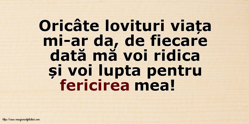 Familie Voi lupta pentru fericirea mea!