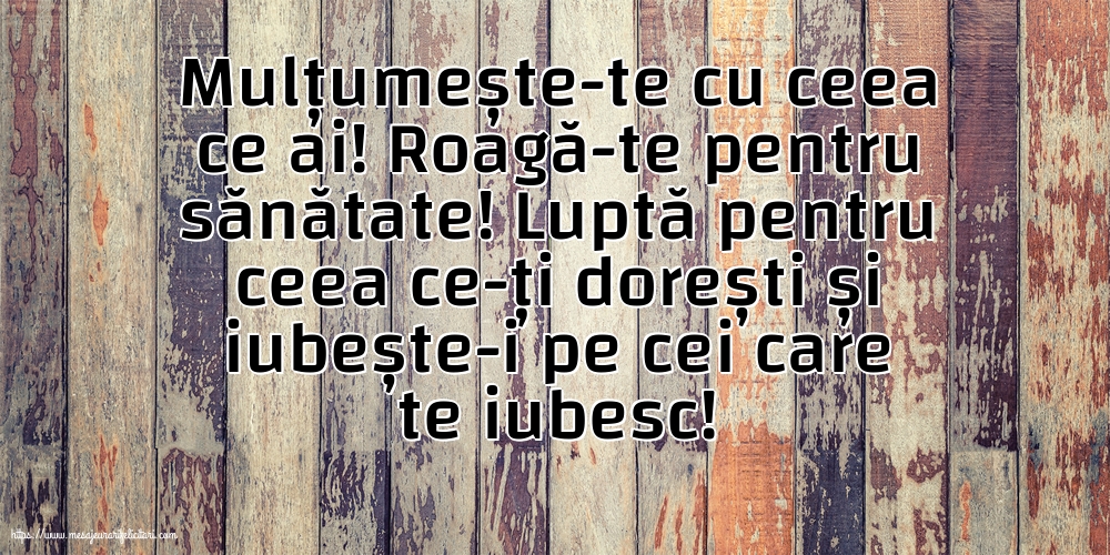 Familie Mulțumește-te cu ceea ce ai! Roagă-te pentru sănătate!
