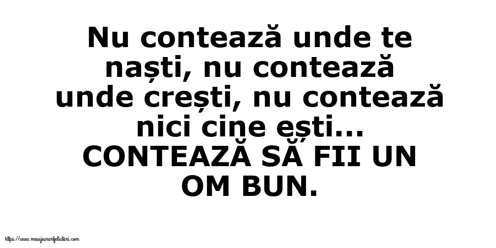 Familie CONTEAZĂ SĂ FII UN OM BUN.