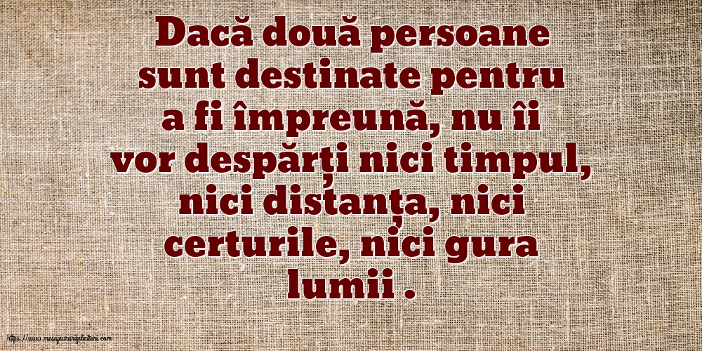 Familie Dacă două persoane sunt destinate
